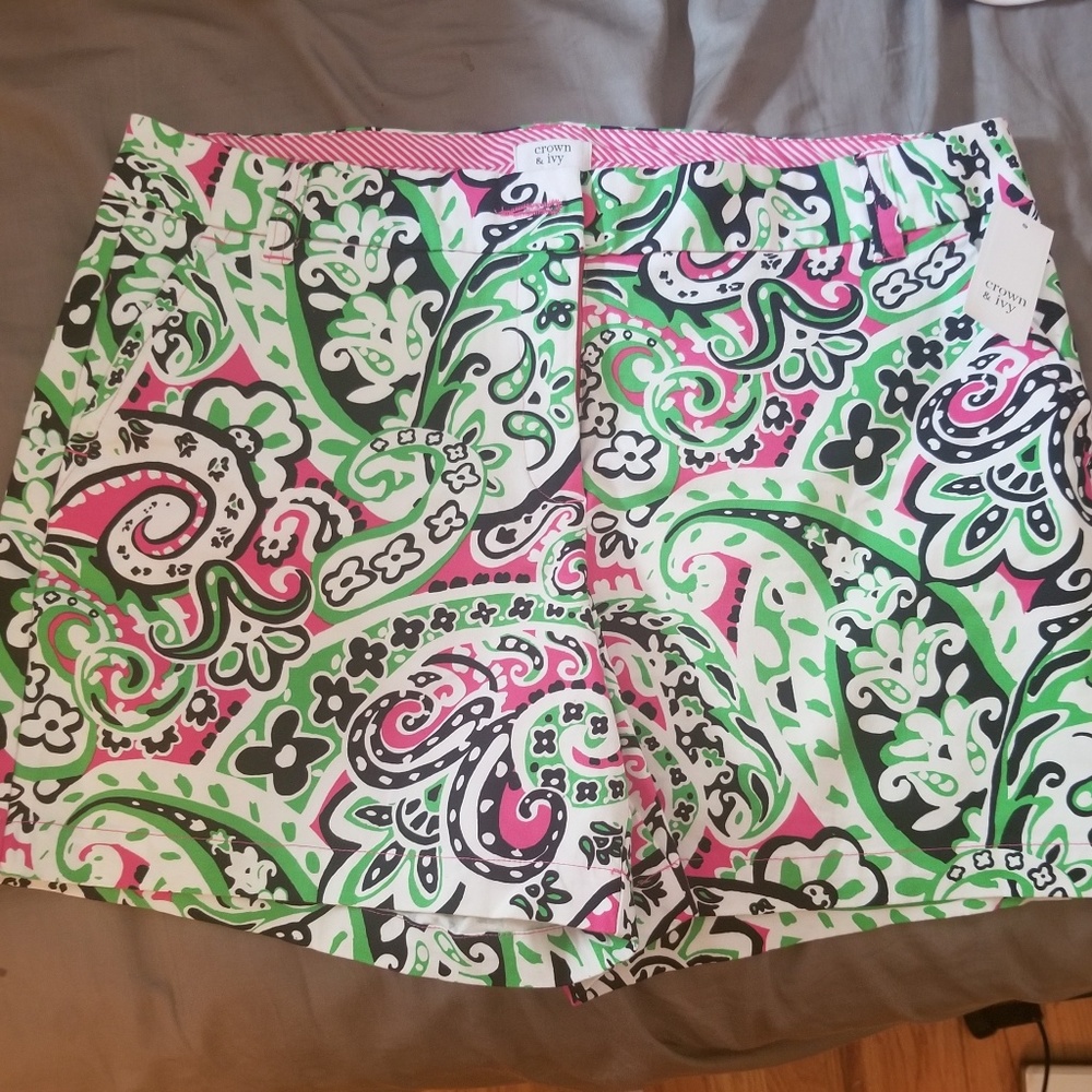 Crown and Ivy Paisley Shorts